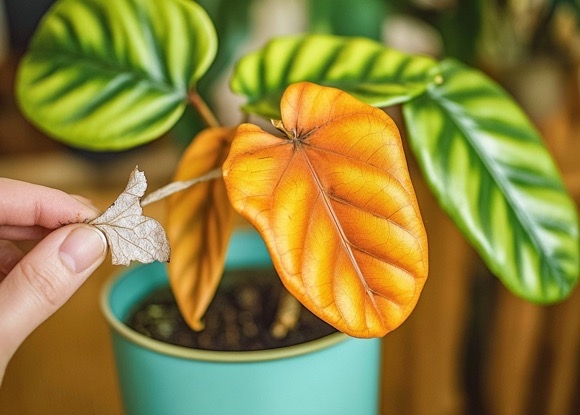 Почему у алоказии желтеют листья, скручиваются и сохнут кончики?