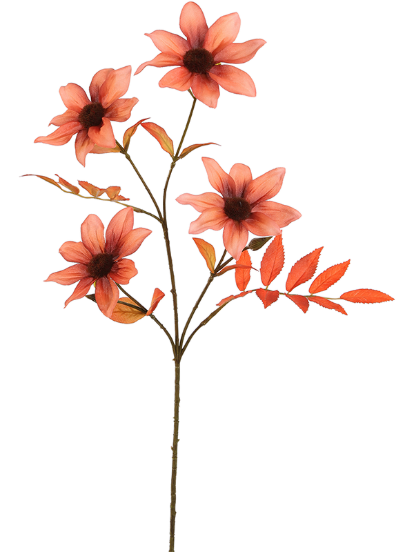 Георгин цветок персиковый (искусственный) Nieuwkoop Europe 41437 - фото 102677