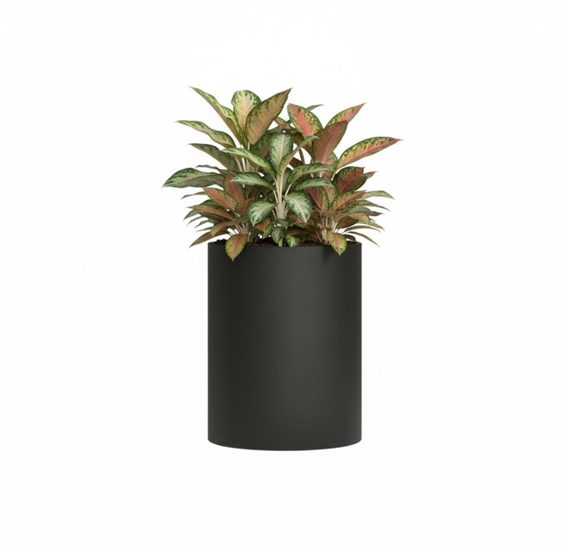 Кашпо CONCRETIKA ЦИЛИНДР ИДЕАЛЬНО ЧЕРНЫЙ 42399 - фото 104356