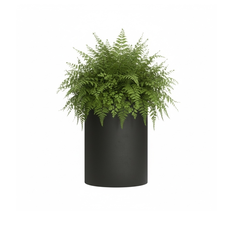 Кашпо CONCRETIKA ЦИЛИНДР ИДЕАЛЬНО ЧЕРНЫЙ высокое 42400 - фото 104360
