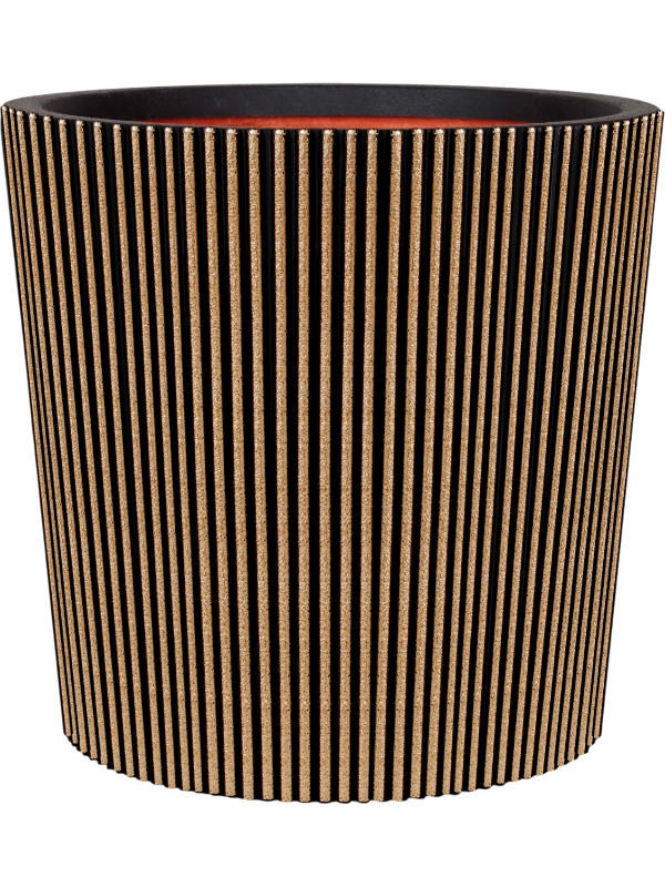 Кашпо Capi roots groove vase conical black 45280 - фото 109417