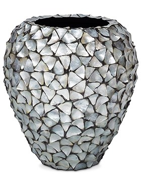 Кашпо Shell planter mother of pearl silver-blue - фото 13900