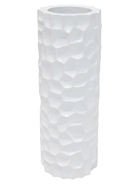 Кашпо Mosaic column glossy white - фото 13917