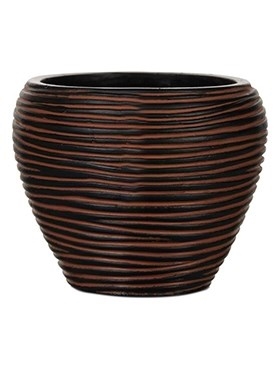 Кашпо Capi nature vase taper round rib - фото 15039