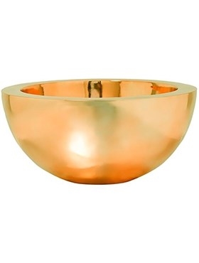 Кашпо Fiberstone platinum glossy gold vic bowl (Pottery Pots) - фото 19271
