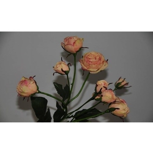 Роза жёлто-персиковая кустовая (искусственная) GL - фото 30797
