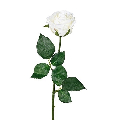 Роза H47,5 см белая (искусственная) GL - фото 30806