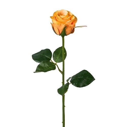 Роза H47,5 см оранжевая (искусственная) GL - фото 30811