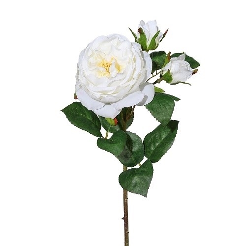 Роза садовая H55 см белая (искусственная) GL - фото 30827
