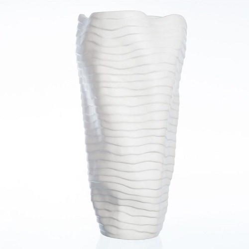 Ваза керамическая Органик D25 H50 см белая - фото 38174