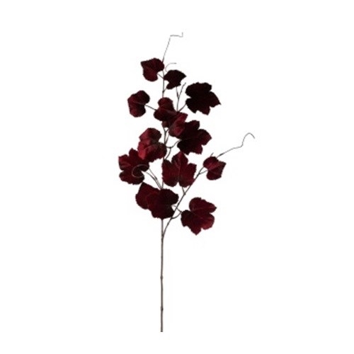 Ветка H84 см винограда с листьями красная (искусственная) GL - фото 39399