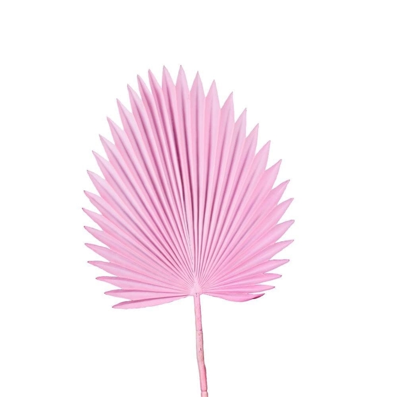 7143/0030-8/1(Promo) Лист Веерной пальмы искусственный, розовый, h 88 см (35+53) - фото 54102