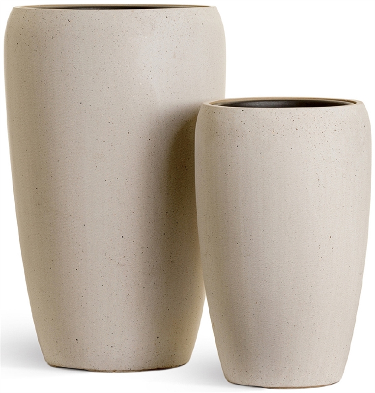 Кашпо TREEZ Effectory Beton Высокий округлый конус 22645 - фото 62539