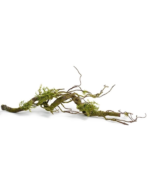 Коряга-лиана Спираль коричневая с мхом (искусственная) Treez Collection - фото 65031