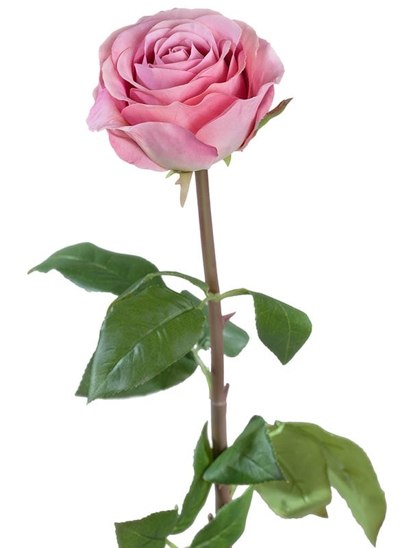 Роза Соло Нью большая розовая (искусственная) Treez Collection - фото 65204