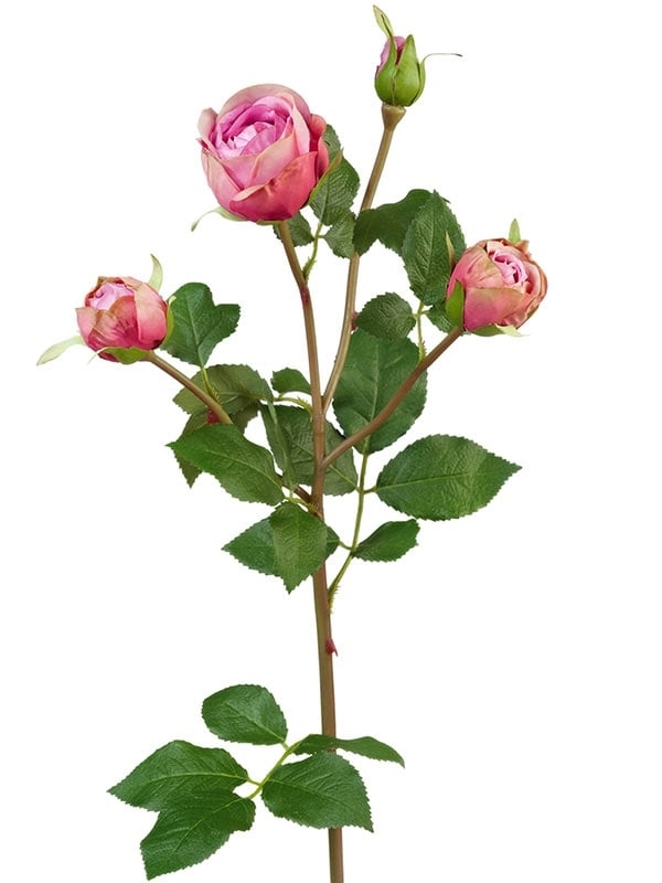 Роза Пале-Рояль ветвь малиново-розовая (искусственная) Treez Collection - фото 65213