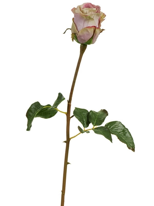 Роза Аква пудрово-сиреневая с лаймом (искусственная) Treez Collection - фото 65289