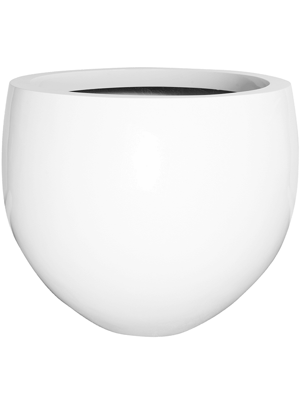 Кашпо Fiberstone glossy white jumbo orb (Pottery Pots) - фото 66780