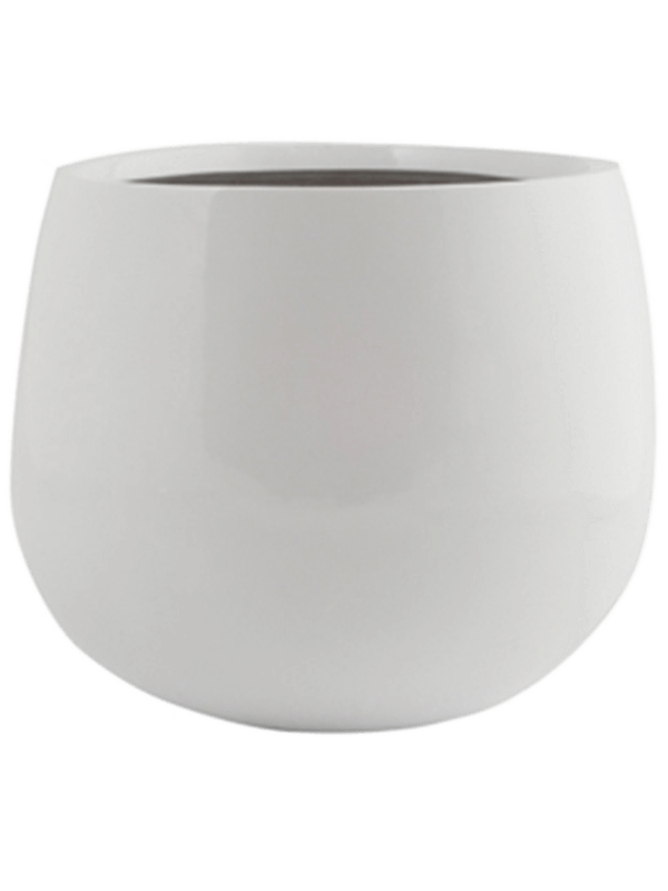 Кашпо Fiberstone glossy white kevan (Pottery Pots) - фото 66782