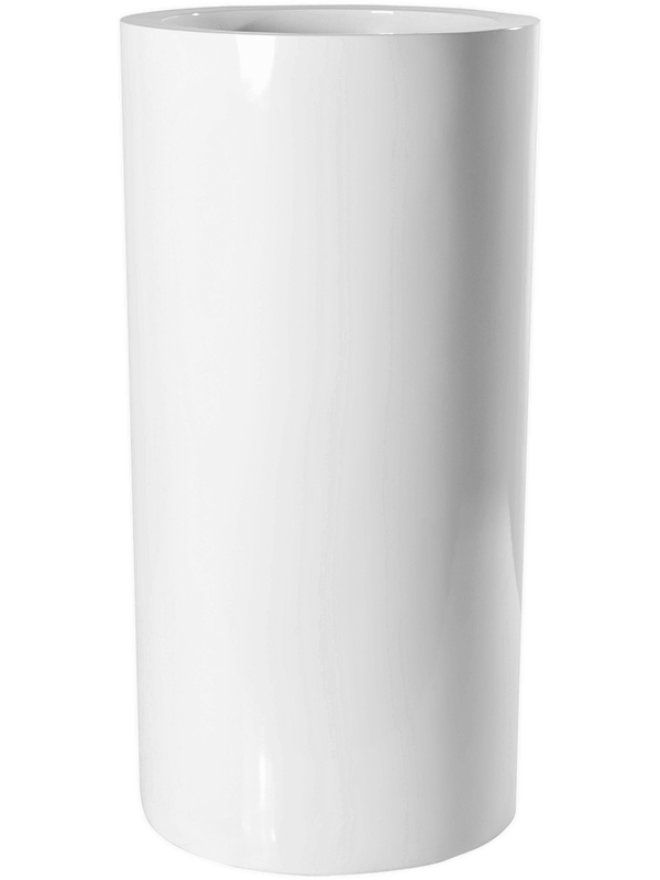 Кашпо Fiberstone glossy white klax (Pottery Pots) - фото 66783