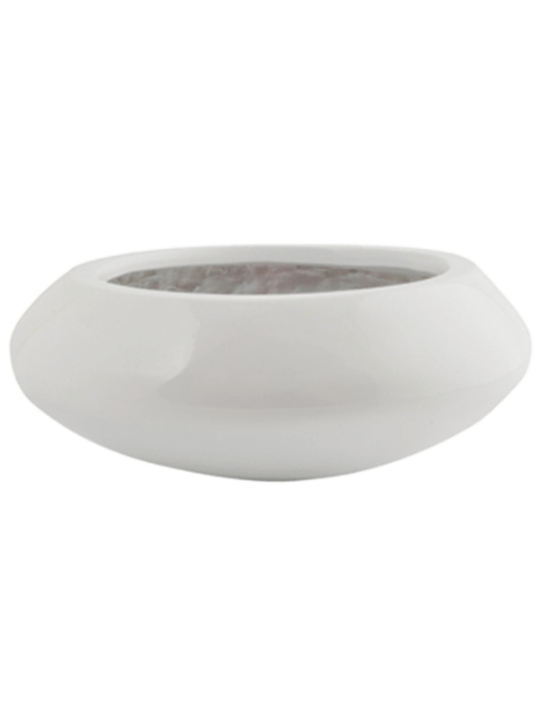 Кашпо Fiberstone glossy white tara (Pottery Pots) - фото 66791
