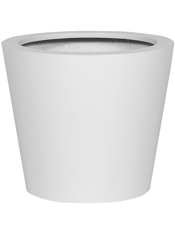 Кашпо Fiberstone matt white bucket (Pottery Pots) - фото 66862