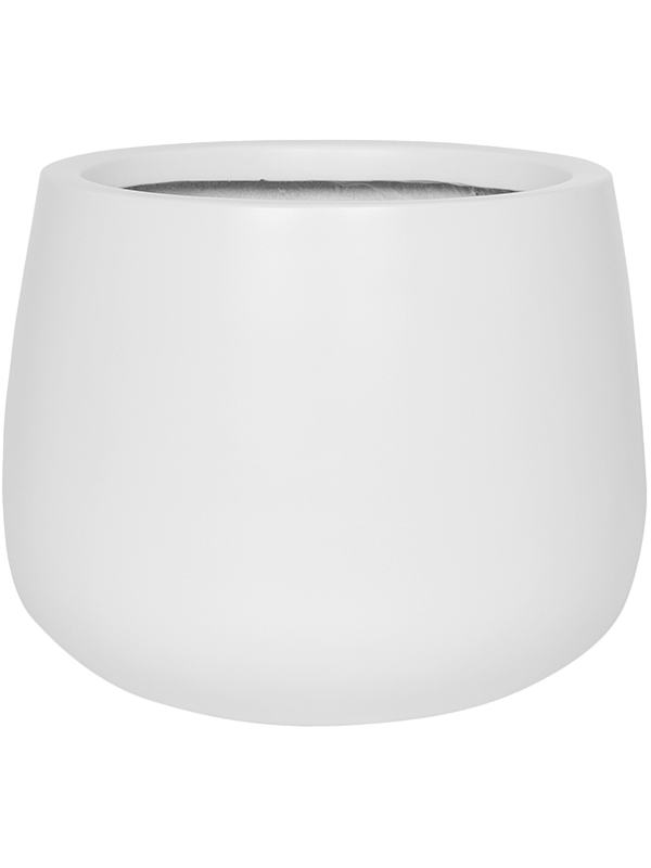 Кашпо Fiberstone matt white kevan (Pottery Pots) - фото 66873
