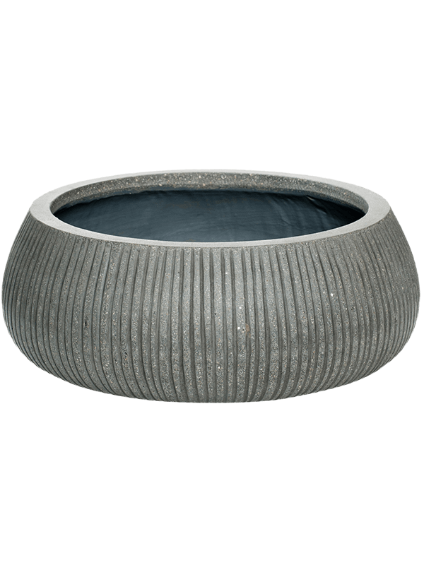 Кашпо Fiberstone ridged dark grey eileen (Pottery Pots) - фото 66903