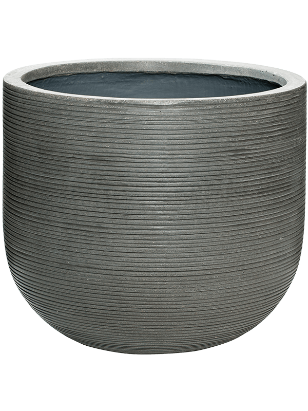 Кашпо Fiberstone ridged dark grey cody horizontal (Pottery Pots) - фото 67055