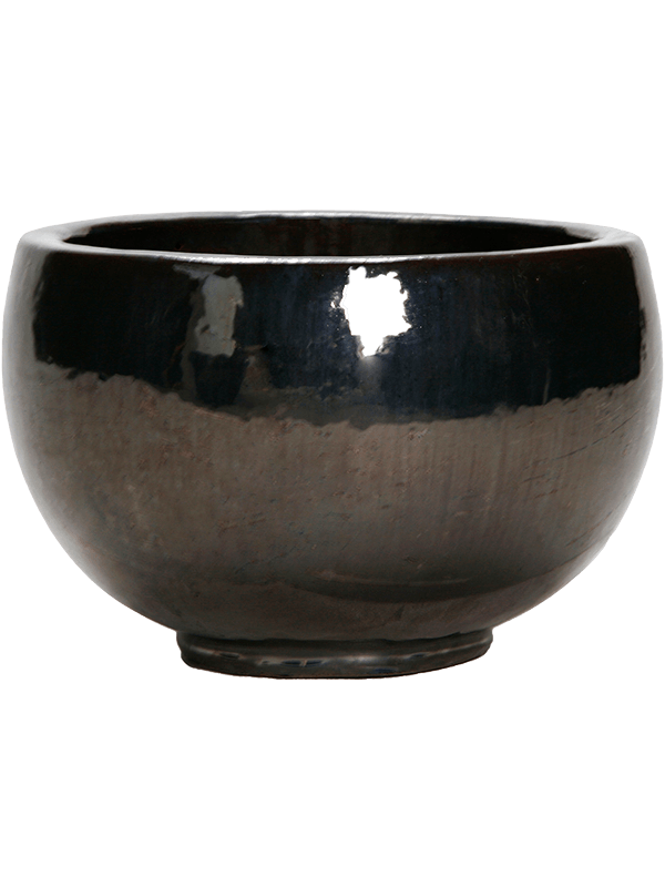 Кашпо Plain bowl metal glaze (Nieuwkoop Europe) - фото 69514