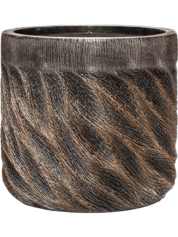 Кашпо Luxe lite universe wave cylinder bronze (Nieuwkoop Europe) - фото 69640