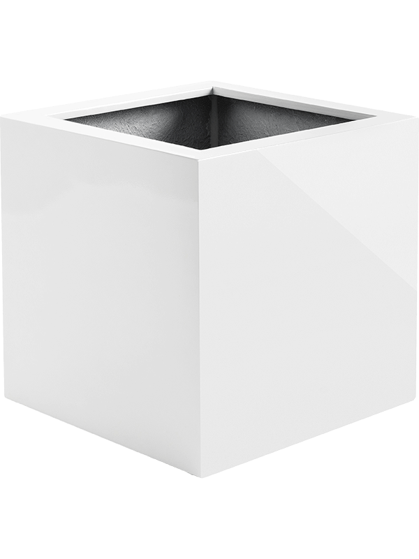 Кашпо Argento cube shiny white (Nieuwkoop Europe) - фото 70014