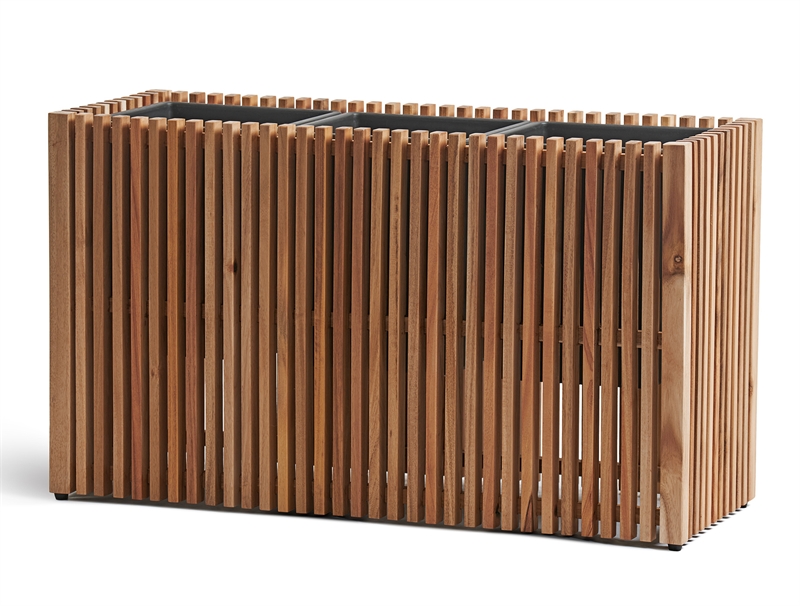 Кашпо TREEZ Effectory Timberline Низкий дивайдер Тёмное дерево 38259 - фото 96763