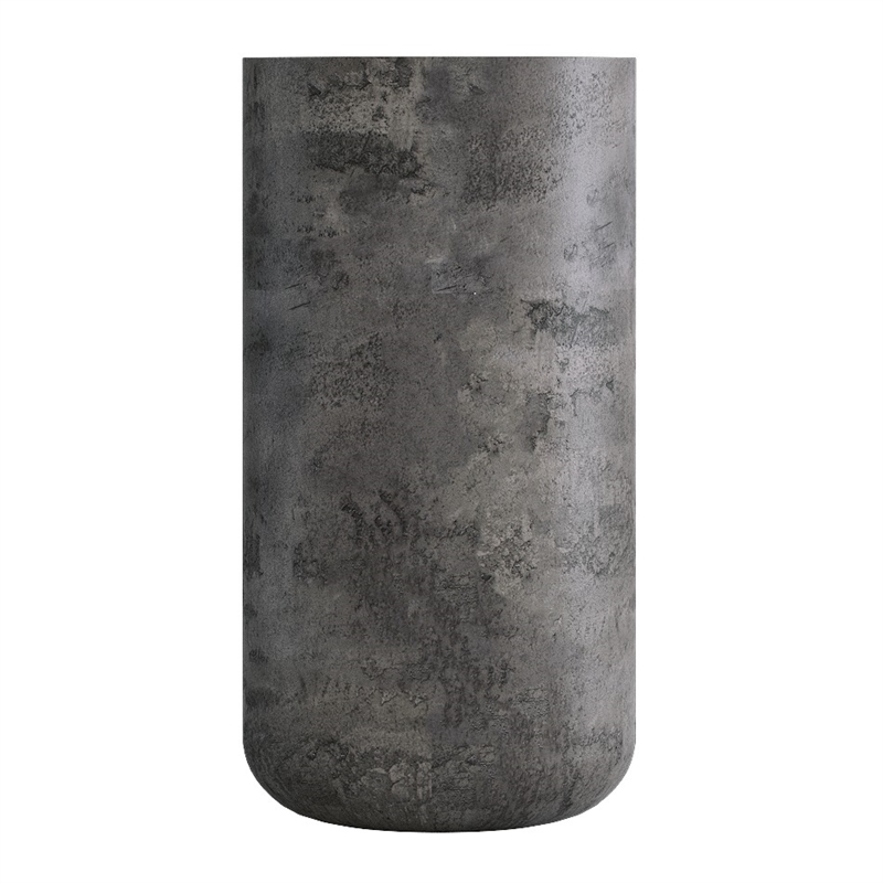 Кашпо CONCRETIKA TOPPER CONCRETE GREY DARK высокое 23406 - фото 97464