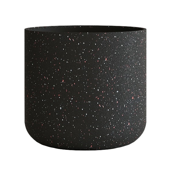 Кашпо CONCRETIKA TOPPER EGG BLACK низкое 38803 - фото 97517