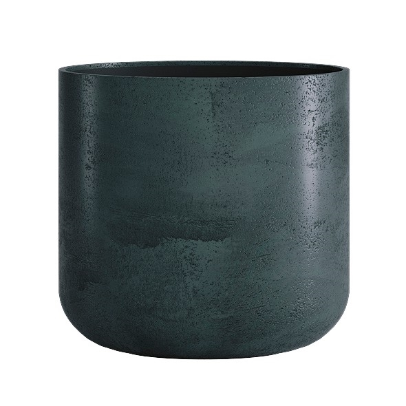 Кашпо CONCRETIKA TOPPER OCEAN GREEN низкое 23352 - фото 97530
