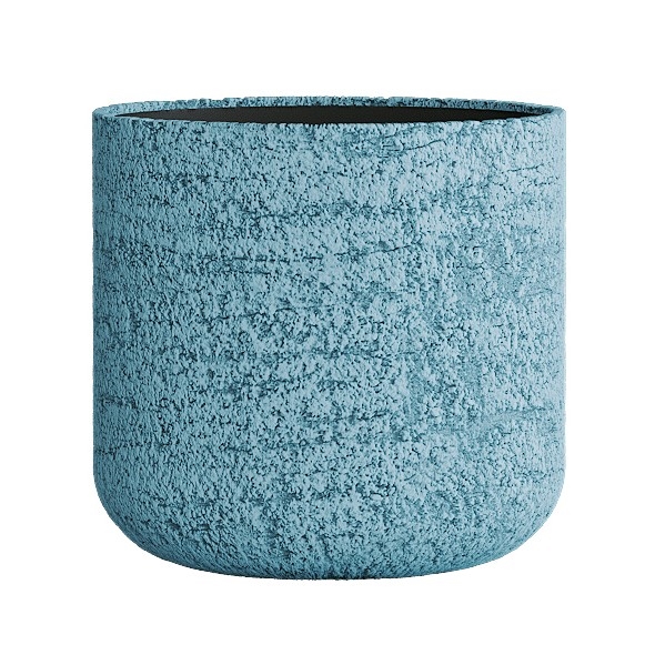 Кашпо CONCRETIKA TOPPER EROSIA BLUE низкое 23343 - фото 97541