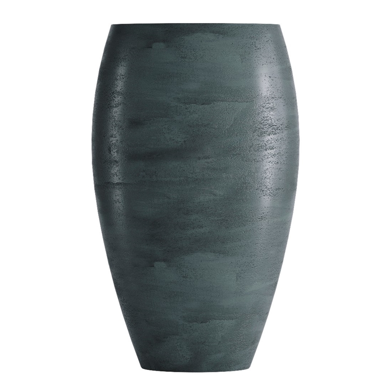 Кашпо CONCRETIKA OVAL OCEAN GREEN высокое 23212 - фото 97834