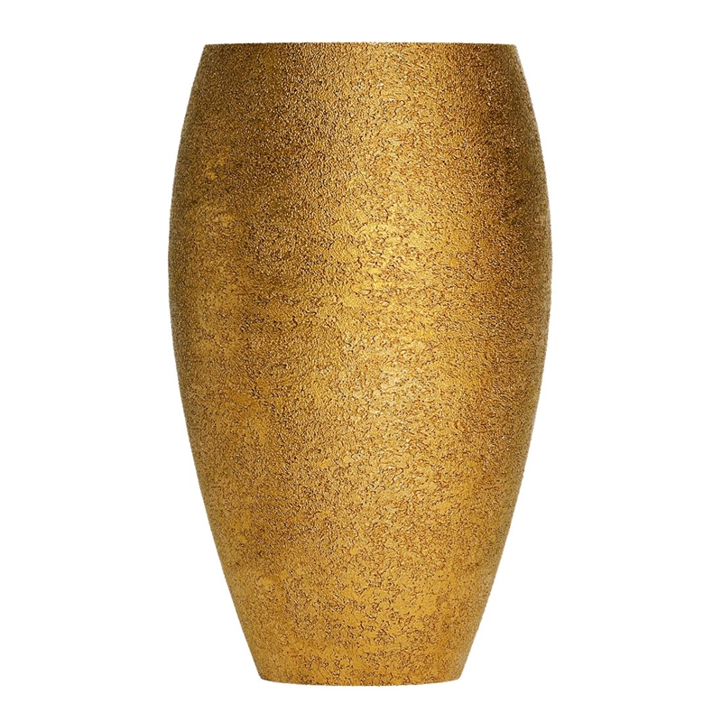 Кашпо CONCRETIKA OVAL RICH GOLD высокое 38784 - фото 97839