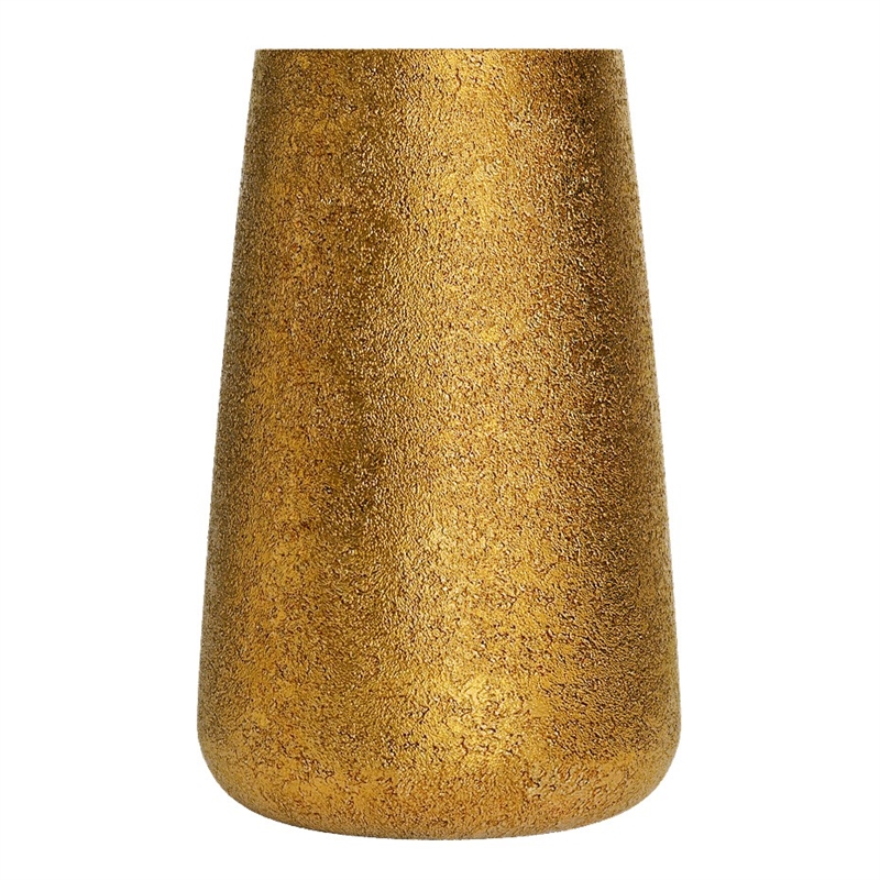 Кашпо CONCRETIKA CONE RICH GOLD высокое 38616 - фото 98037