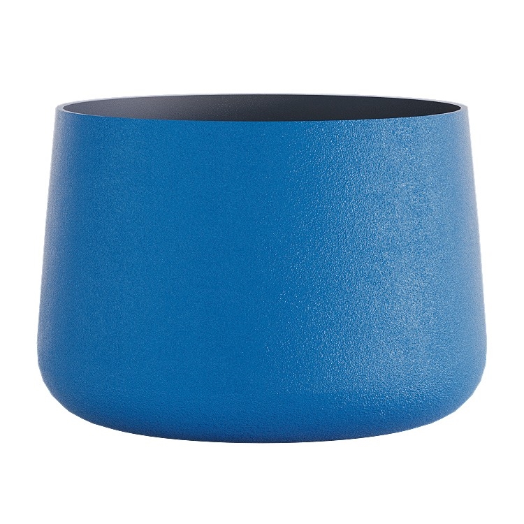 Кашпо CONCRETIKA CONE DARK BLUE низкое 38595 - фото 98112