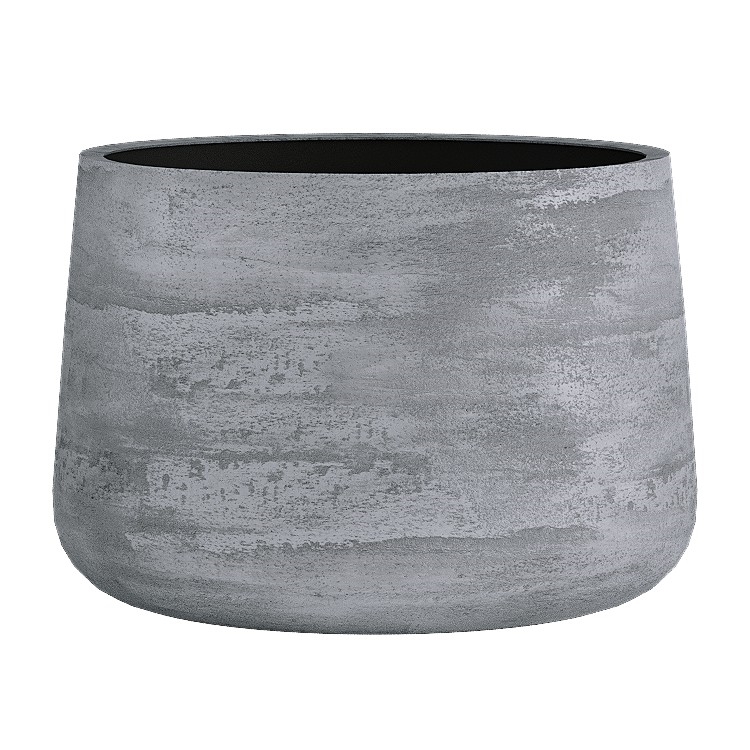 Кашпо CONCRETIKA CONE CONCRETE GREY LIGHT низкое 31482 - фото 98120