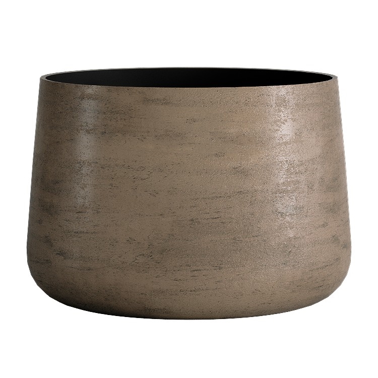 Кашпо CONCRETIKA CONE SMOKEY GREY низкое 31511 - фото 98123