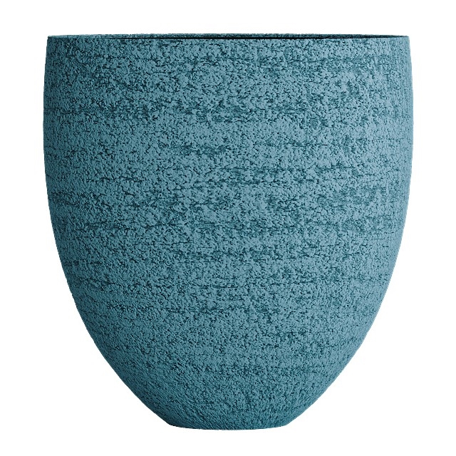 Кашпо CONCRETIKA BARREL EROSIA BLUE низкое 23133 - фото 98654