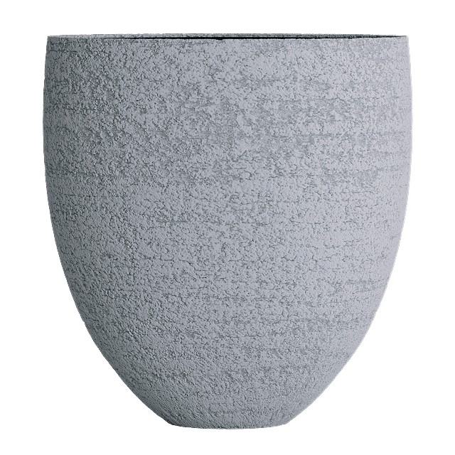 Кашпо CONCRETIKA BARREL EROSIA WHITE низкое 23137 - фото 98658