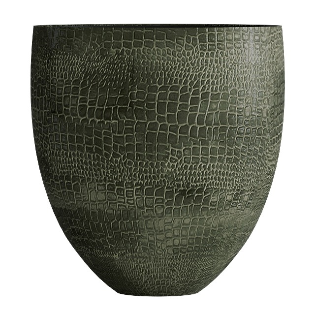 Кашпо CONCRETIKA BARREL CAYMAN GREEN низкое 38463 - фото 98661