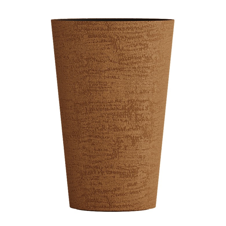 Кашпо CONCRETIKA CRATER EROSIA OCHRE высокое 22957 - фото 99109