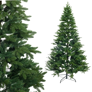 Ель искусственная с лампочками "Ленинградская" (ПВХ,ПЭ), D161xH240 см 41254