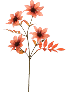 Георгин цветок персиковый (искусственный) Nieuwkoop Europe 41437