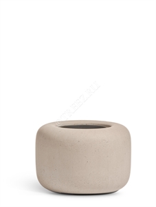 Кашпо TREEZ Effectory Beton Bionic - Ton Белый песок низкий 44302